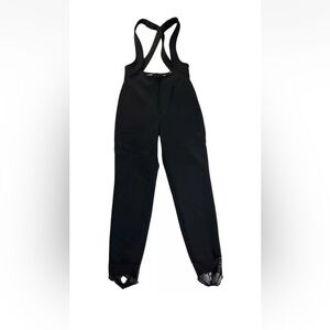 Vintage Nils Snow Ski Bib Pants Stirrup Overalls Schoeller Winter Black sz 8
